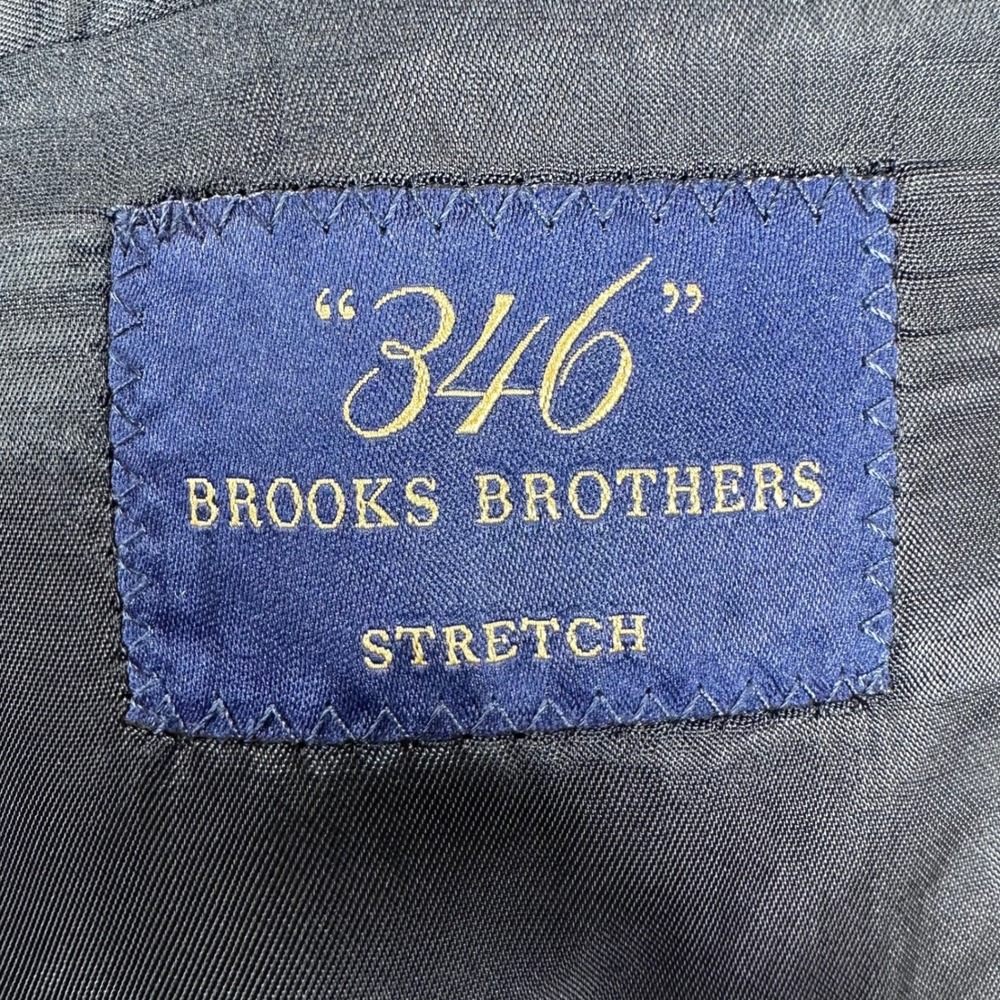 Brooks Brothers Blazer Mens 44 Regular Grey Pinstripe 346 Wool Stretch Coat - Picture 2 of 16